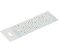 KAL-® 12X13 Mm - Autocollants Français Azerty - Pour Claviers Pc Et Ordinateur Portable - Avec Stratifié Mat Résistant Aux Rayures French Keyboard Stickers Couleur: Blanc