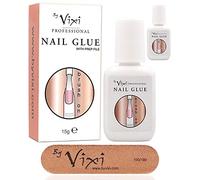 Kal-15g X2 Colle Extra Forte Pour Ongles Avec Lime De Préparation Et Pinceau Gratuits Adhésion Et Séchage Instantanés, De Qualité Professionnelle
