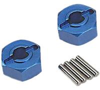 KAL-1654 X Hexagonale/Essieu Pins Moyeu De Roue Modèle De Voiture Pièces, Bleu, 1,5 X 8 Mm