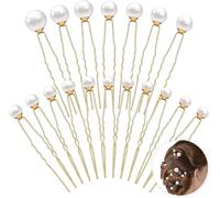 Kal-18pcs Épingles À Cheveux Avec Perles, Accessoires Pour Cheveux En Forme De U Mariée 5 Tailles Épingles À Cheveux En Perles De Mariée Pour Mariage Bal Fête Filles Demoiselle D'honneur