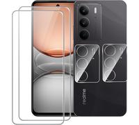 Kal-2+2 Pièces Film Pour Realme C75 4g/Realme 14x 5g Verre Trempé, Protection De L'appareil Photo Et Film De Protection Du Verre, Dureté 9h, Protecteur D'écran Hd