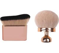 Kal-2 Morceaux De Pinceau De Beauté, Pinceau De Maquillage Portable, Pinceaux De Maquillage Polyvalents, Outils De Beauté, Adaptés À L'application De La Poudre Lâche Et Du Fard À Joues.