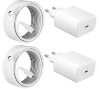 Kal-2-Pack 45w Usb C Chargeur Super Charge Rapide Pour Samsung Galaxy S25, S24 Ultra, S25+, S23+, S22+, S22, S21, S20 Fe, Note20/10+, A55, A73, Tab S9 S8 S10+, Prise Secteur Usbc Adapteur Avec 2m Câb