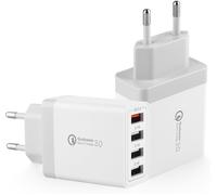 Kal-2 Pack Chargeurs Usb, Adaptateur De Charge Usb 4-Ports Avec Chargeur Rapide Intelligent Qc 3.0 33w Multi-Alimentation Pour Iphone 15/14/13/12/11/Samsung Galaxy S23/22/S21/S20/Xiaomi/Huawei Etc.