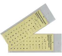 KAL-2 Pcs Français Clavier Autocollants Fond Transparent Avec Lettrage Blanc/Noir Pour Ordinateur Portable Clavier Touches Pvc Français Clavier Film