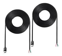 Kal-2 Pièces 200cm 22awg Queue De Cochon Usb Type-C Mâle, 5v 3a Usb-C Vers Fil Nu À 4 Broches, Câble De Queue Usb Type - C Rallonge De Câble D'alimentation, Pour Bricolage