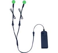 Kal-2 Pièces 20mm Yeux Led Lumineux, Panneau El Rond Lumière Électroluminescent El Feuille Panneau Lumière Feuille Néon Découpable Pour Cosplay Fête Masque Yeux Super-Héros Casque Décoration (Vert)