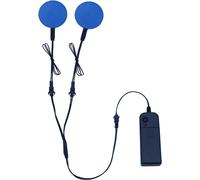 Kal-2 Pièces 50mm Yeux Led Lumineux, Panneau El Rond Lumière Électroluminescent El Feuille Panneau Lumière Feuille Néon Découpable Pour Cosplay Fête Masque Yeux Super-Héros Casque Décoration (Bleu)