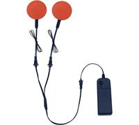 Kal-2 Pièces 50mm Yeux Led Lumineux, Panneau El Rond Lumière Électroluminescent El Feuille Panneau Lumière Feuille Néon Découpable Pour Cosplay Fête Masque Yeux Super-Héros Casque Décoration (Rouge)