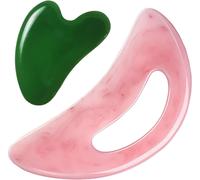 KAL-2 Pièces Gua Sha Corps Cellulite, Gua Sha Visage, Guasha Massage Board For Body And Face, Muscle Relaxation,Back,Neck,Shoulders,Thighs