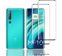 Kal-2 Pièces Verre Trempé Compatible Avec Xiaomi Mi 10 Film Protection Écran, Anti Rayures, Ultra Claire, Sans Bulles, Dureté 9h Glass, Pour Xiaomi Mi 10