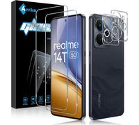Kal-2 Pièces Verre Trempé Pour Realme 14t Avec 2 Pièces Caméra Arrière Objectif Protecteur, Film Protection Écran, Dureté 9h Anti Rayures Ultra Résistant Vitre Protection