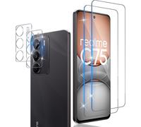 Kal-2 Pièces Verre Trempé Pour Realme C75 4g / Realme 4x 5g Avec 2 Pièces Caméra Arrière Protecteur Film Protection Écran 9h Dureté Anti Rayures Vitre Protection Facile À Installer