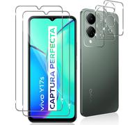 Kal-2 Pièces Verre Trempé Pour Vivo Y17s, 2 Pièces Caméra Arrière Protecteur,9h Dureté/Anti-Rayures/Sans Bulles/Ultra Résistant,Protection Écran