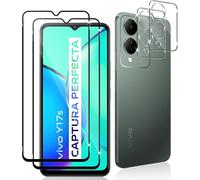 Kal-2 Pièces Verre Trempé Pour Vivo Y17s, 2 Pièces Caméra Arrière Protecteur, Dureté 9h Double Protection + Caméra Verre Trempé, Protection D'écran Anti-Rayures