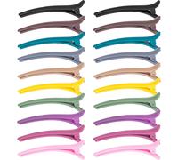 Kal-20pcs Pince Cheveux Crocodile Pinces À Bec De Canard Multicolore Barrettes En Plastique Clips De Coiffure Pour Filles Femmes