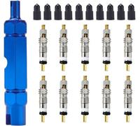 Kal-21 Pièces Outil De Démontage De Valve De Pneu Vélo, Valve Core Remover Repair Tool, Avec Universel Presta Valve Cores Et Bouchon, Vélo Schrader Presta Clé Outil Pour Vélo Vtt
