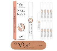 Kal-2g X10 Colle Extra Forte Pour Ongles Avec Lime De Préparation Gratuits Adhésion Et Séchage Instantanés, De Qualité Professionnelle