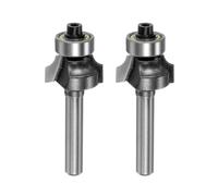 KAL-2Pcs Arrondi Routeur Bit Dia 15/64"" Tige 1/8"" Rayon Carbure Pointe Bord Arrondi Sur Mèche Avec Roulement Guide, Travail Bois Fraisage Outil