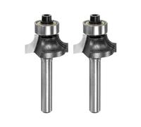 KAL-2Pcs Arrondi Routeur Bit Dia 15/64"" Tige 3/16"" Rayon Carbure Pointe Bord Arrondi Sur Mèche Avec Roulement Guide, Travail Bois Fraisage Outil