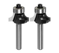 KAL-2Pcs Arrondissement Routeur Bit Dia 1/4 Tige 3/16"" Rayon Carbure Pointe Bord Arrondi Sur Mèche Avec Roulement Guide, Travail Bois Fraisage Outil