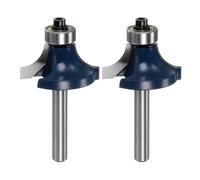 KAL-2Pcs Arrondissement Routeur Bit Dia 1/4 Tige 3/4"" Rayon Carbure Pointe Bord Arrondi Sur Mèche Avec Roulement Guide, Travail Bois Fraisage Outil