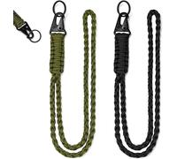 Kal-2pcs Paracord Porte-Clés, Paracorde Cordon Tour De Cou Lanière Avec Mousqueton Lanière Porte Badge