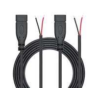 KAL-2Pcs Usb C To 2 Pin Bare Wire Open End Wire, 2M/6Ft Usb Type C Female Plug Pigtail Power Cable 22Awg 5V/3A, For Usb C Equipment Installed Or Replacement Repair Diy Cable