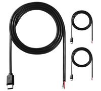 Kal-3 Pièces 100cm 22awg Queue De Cochon Usb Type-C Mâle, 5v 3a Usb-C Vers Fil Nu À 2 Broches, Câble De Queue Usb Type - C Rallonge De Câble D'alimentation, Pour Bricolage