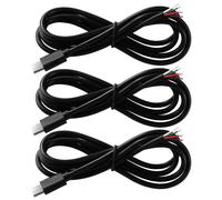 Kal-3 Pièces 100cm 22awg Queue De Cochon Usb Type-C Mâle, 5v 3a Usb-C Vers Fil Nu À 4 Broches, Câble De Queue Usb Type - C Rallonge De Câble D'alimentation, Pour Bricolage