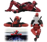 Kal-3 Pièces Deadpool Accessoire Voiture Interieur Accessoire Voiture Figurine Deadpool Figurine Deco Voiture Decoration Voiture Interieur Accessoire Pour Les Fêtes À Thème D'anniversaire