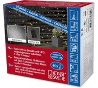 Kal-3723-100 Filet Lumineux Extérieur Sur Pile 40 Leds Blanc Chaud Câble Noir