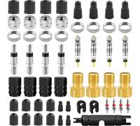 Kal-39 Pièces Presta Valve Cores Obus Valve Presta Set Avec Demonte Obus Valve,Démonte Obus,Adaptateur Valve Velo,Bouchon Valve Velo,Vis De Soupape Accessoires De Vélo Pour Vélos Et Vtt