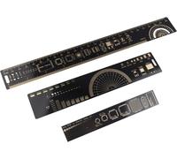 Kal-3pcs Pcb Règle 25cm 20cm 15cm 6.3/7.87/10.23 Pouces Ingénieurs Électroniques Outil De Mesure Règle De Carte De Circuit Imprimé