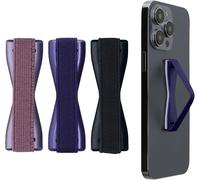 Kal-3x Support Doigt Smartphone - Accessoire Doigt Pour Téléphone Portable - Sangle Poignée Dos Smartphone - Bleu Violet Métallique-Bordeaux Métallique-Metallic Zodiac Blue