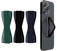 Kal-3x Support Doigt Smartphone - Accessoire Doigt Pour Téléphone Portable - Sangle Poignée Dos Smartphone - Metallic Zodiac Blue-Pétrole Métallique-Noir