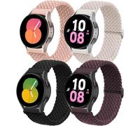 Kal-4 Pcs Bracelets Nylon Tressés Pour Samsung Galaxy Watch 7/6/5/4/Fe 40mm 44mm/Watch 6 Classic 43mm 47mm/5 Pro 45mm/4 Classic 42mm 46mm20mm Élastique Ajustable Sports Bracelet Pour Femme Homme