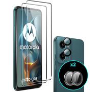 Kal-4 Pièces Verre Trempé Pour Moto G05 4g, [2+2] Pièces Protection Écran Et Caméra Arrière Protecteur, Dureté 9h, Sans Bulles,Hd Anti-Rayure Protection D'écran