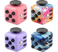 KAL-4Pcs Anti-Stress Fidget Toy Cube Jouet Avec 6 Modules Apaisants, Controller Réducteur De Stress Pour Réduire Le Stress En Cas De Nervosité Pour Tous Les Groupes D'Âge