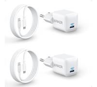 Kal-511 Chargeur Nano Usb-C 20 W, Rapide, Durable Et Compact Piq 3.0, Pour Iphone 16/15, Galaxy, Pixel 4/3, Ipad/Ipad Mini(+ 2 Câble C Vers C De 180 Cm)