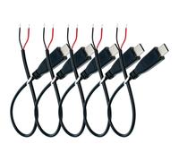 KAL-5Pcs Câble Usb Type-C 2 Core Pigtail,Câble De Rallonge À Extrémité Ouverte 3A 5V Prise Mâle Usb-C Vers Fil Nu 2 Broches