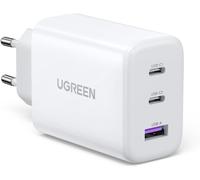 KAL-65W Chargeur USB C Rapide 3 Ports Compatible avec iPhone 16 Plus Pro Max 15 14 13 12 11 MacBook M4 M3 M2 M1 Galaxy S24 Ultra Plus S23 A15 Pixel 9 8 7 6 iPad Pro Air Dell XPS 13 (Blanc)