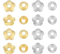 Kal-660 Pièce De Capuchons De Perles En Forme De Fleur 4 Styles Cônes D'espacement De 3mm Et 4mm Embouts Métalliques Demi Ronds Perles En Vrac Pour Bracelet Et Collier