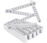 Kal-6x Règle En Plastique 10cm 4 Pouce Droite Règle En Plastique Kit Outil De Mesure Pour Dessiner Des Mesures - Blanc