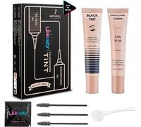 Kal-8ml Teinture Cils Noir, Coloration Sourcil, Coloration Cils, Teinture Cils Et Sourcils Avec Outil, Noir Naturel, Effet 6-8 Semaines, Usage Salon Et Maison