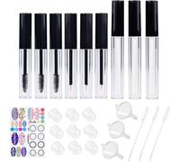 Kal-9 Pièces. Tube De Mascara Vide Et Rechargeable, Bouteille De Eye-Liner, Fioles De Brillant À Lèvres -Conteneurs Avec Applicateur, Brosses, Inserts En Caoutchouc, Mini Compte-Gouttes Et Mi