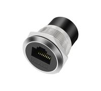 KAL-Adaptateur De Montage De Panneau Rj45 Cat6A Filetage Fixed Mount Coupleur Ethernet Femelle Vers Femelle Connecteur Pass-Through Cat6A/Cat6/Cat5E 8P8C Socle Réseau Lan