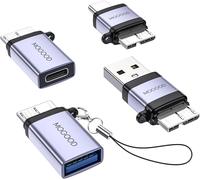 KAL-Adaptateur Micro B Vers Usb A/C Mâle Et Femelle (1 Pièce De Chaque) Pour Différents Scénarios