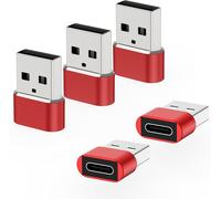 Kal-Adaptateur Usb Vers C 5 Pack,Type C Femelle A Mâle Convertir Chargeur Pour A-Pple Watch 7 8 9,I-Phone 12 13 14 15 16 Pro Max Se,I-Pad Air 4 5 Mini 6 S-Amsung Galaxy S23 S24,Z Fold Flip