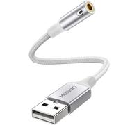 KAL-Adaptateur USB vers Jack 3,5 mm, Carte Son Externe USB A vers AUX Stéréo Auxiliaire 3,5mm Compatible avec Casque,PC,Linux (Remarque: Ne Convient Pas Aux Téléviseurs)
